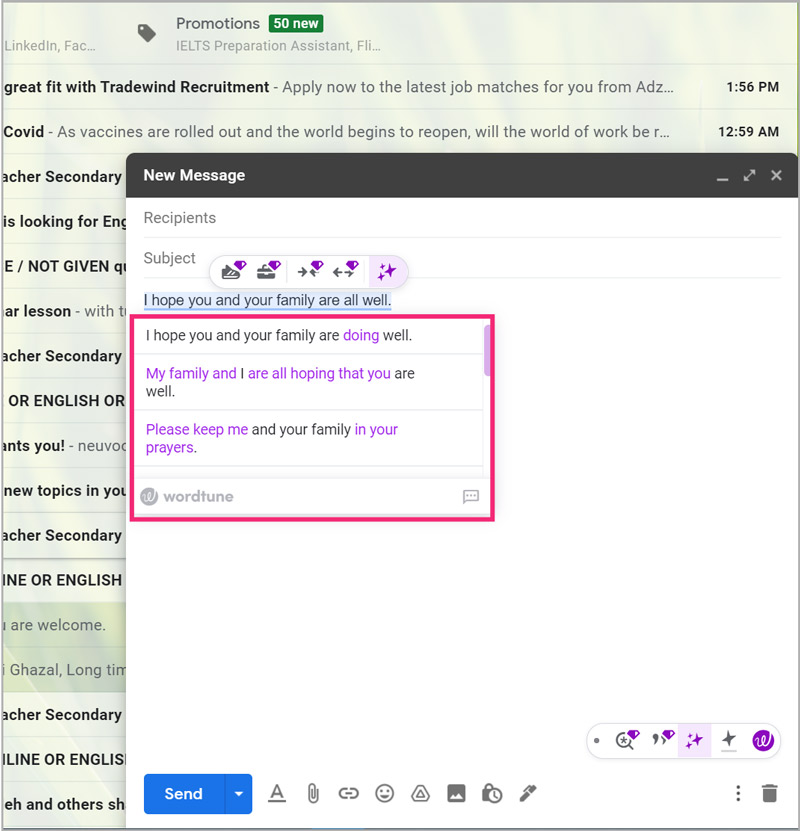 wordtune-in-gmail